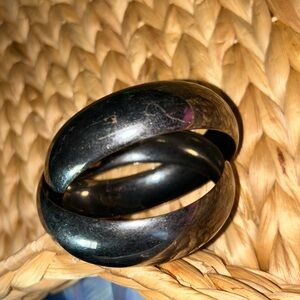 Black Bangle Bracelet